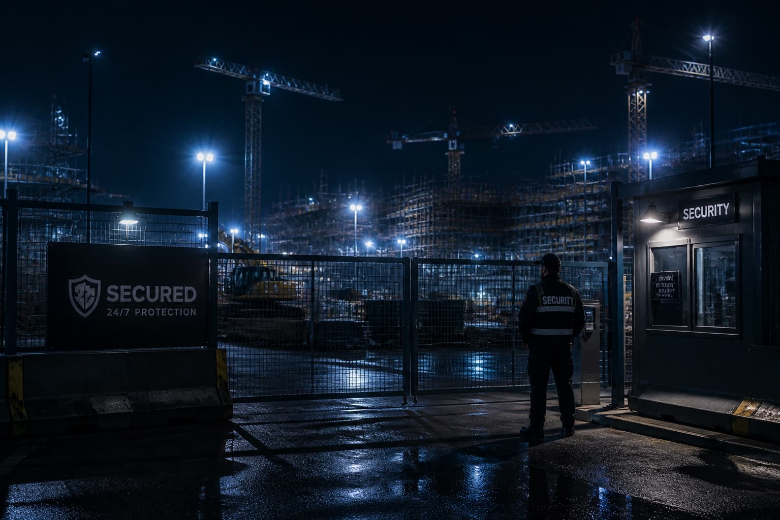 Construction site team and on-site operations